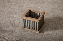 Load image into Gallery viewer, Corrugated Tin Planter, Larg